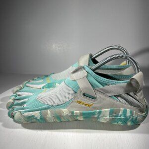 Vibram Womens Size 10 EU 41 Barefoot Five Finger Running Shoes Teal - USED ONCE